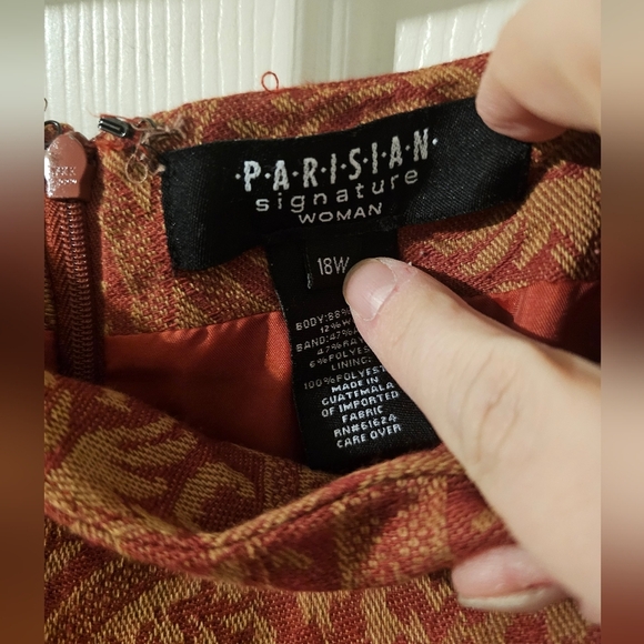 Parisian Signature Womens Skirt Red Pattern Plus Size 18W - Picture 3 of 7